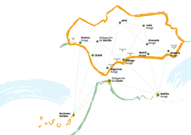 mapa asociacion migrantes